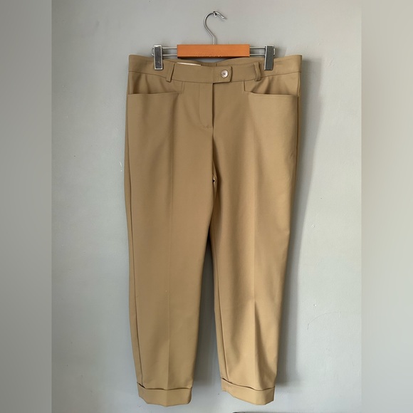 Maison Common germany Light Brown Women's Cuffed Pants Size 42 great condition - Picture 6 of 9